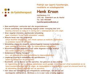 KROON (SPORT)FYSIOTHERAPIEPRAKTIJK H